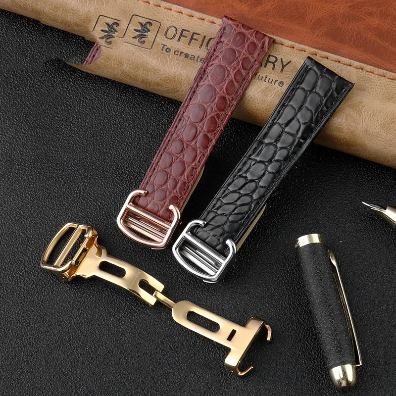 Crocodile Watchband 16 18 20 2 - Men'S Accessories London 评论和价格